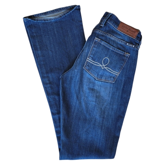 Lucky Brand Sofia Boot Blue Denim Jeans Size 2 - Picture 2 of 5